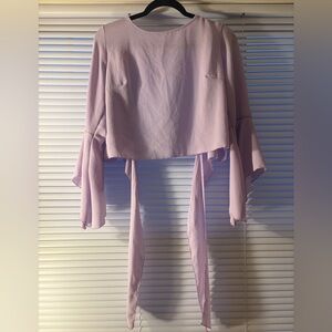 NEW Lavendar Bell Sleeve Crop Top